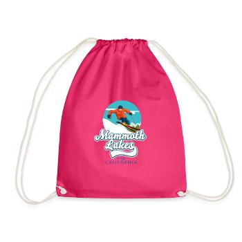Mammoth Lakes California zum Ski-Logo - Turnbeutel - Fuchsia - Vorne