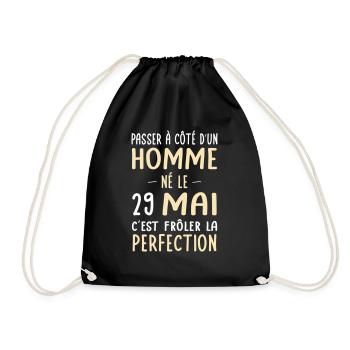Anniversaire - Né le 29 Mai Frôler perfection - Sac de sport léger - noir - Devant
