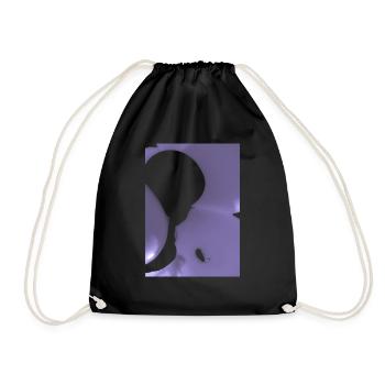 Eine magische Silhouette auf violettem dunklem Hintergrund - Turnbeutel - Schwarz - Vorne
