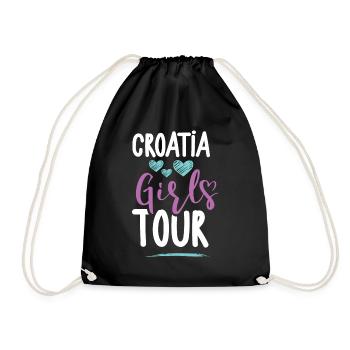 Tournée des filles en Croatie - Sac de sport léger - noir - Devant