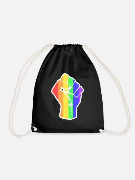PRIDE POWER LGBTQ+ - Drawstring Bag - black