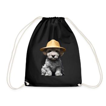 Caniche Dog Propriétaire Chien Love Poodle Puppy Puppy Puppy - Sac de sport léger - noir - Devant