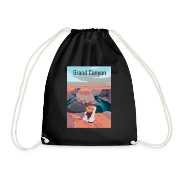 Grand Canyon - Drawstring Bag - black - Front