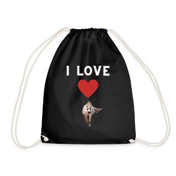 I Love Horses - Turnbeutel - Schwarz - Vorne