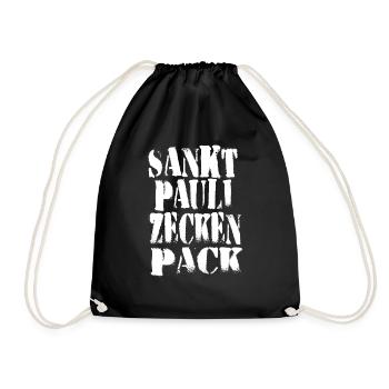 St. Pauli Zecken Pack - Turnbeutel - Schwarz - Vorne