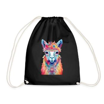 Lama - Turnbeutel - Schwarz - Vorne