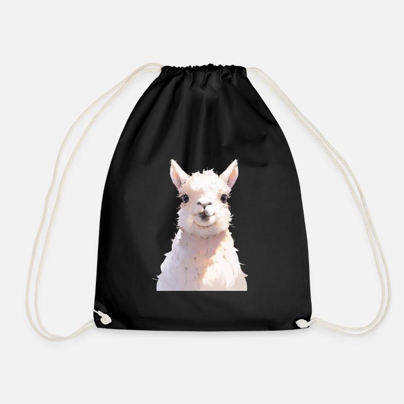 Lama - Turnbeutel - Schwarz