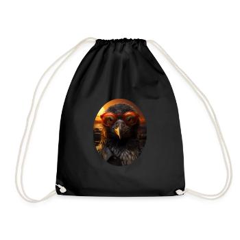 Pinguin - Turnbeutel - Schwarz - Vorne