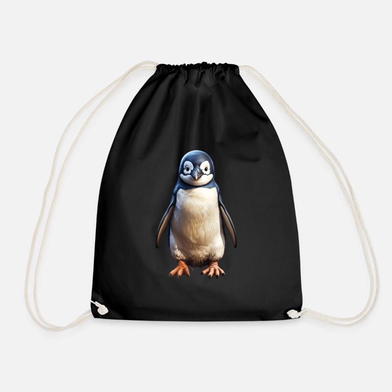 Pinguin - Turnbeutel - Schwarz