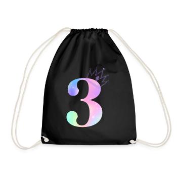 3rd Anniversary Rainbow - Drawstring Bag - black - Front
