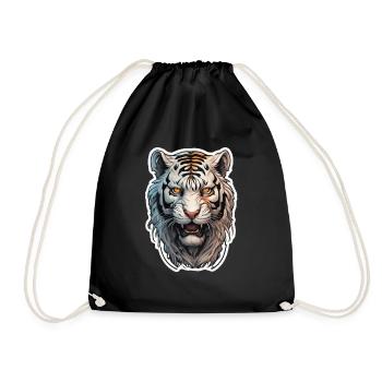 Tiger tattoo Japanese style - Drawstring Bag - black - Front