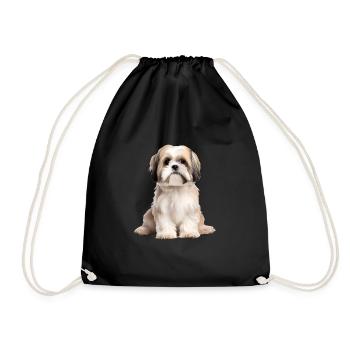 Shih Tzu - Drawstring Bag - black - Front