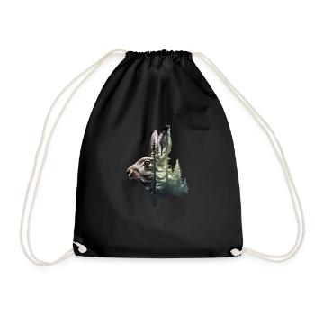 Hare - Drawstring Bag - black - Front