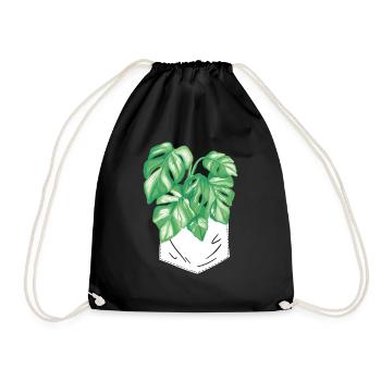 Monstera Deliciosa Albo Plante d’intérieur botanique - Sac de sport léger - noir - Devant