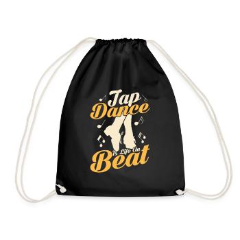 Tap Dance Is Life On Beat Tap Dancer Tap Dancing - Turnbeutel - Schwarz - Vorne