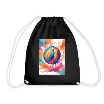 volleyball - Drawstring Bag - black - Front