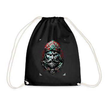 Gaming Vikings Christmas style - Drawstring Bag - black - Front