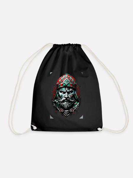 Gaming Vikings Christmas style - Drawstring Bag - black