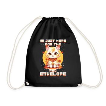 Chat porte-bonheur du Nouvel An chinois juste ici pour le - Sac de sport léger - noir - Devant