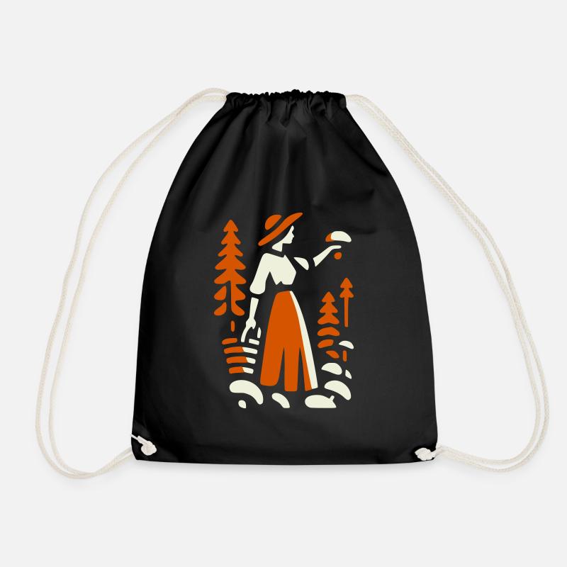 Snowmobiling - Drawstring Bag - black