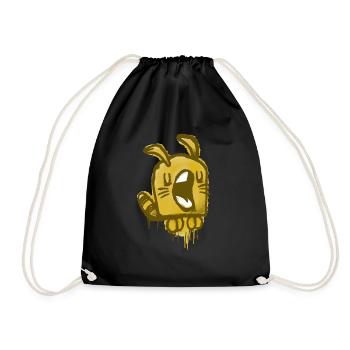 Yellow Mascot - Drawstring Bag - black - Front