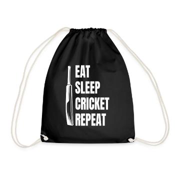 Cricket Cricket Team Cricket Team Cricket - Drawstring Bag - black - Front
