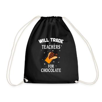 Will Trade Teachers For Chocolate Valentines Day - Sac de sport léger - noir - Devant