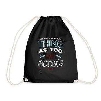 books coffee book keeper gift joke movies a time - Turnbeutel - Schwarz - Vorne