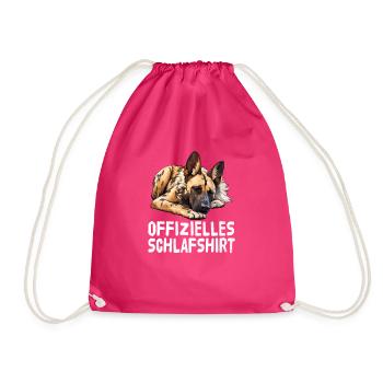 Offizieles Schlafshirt Afrikanischer Wildhund - Turnbeutel - Fuchsia - Vorne