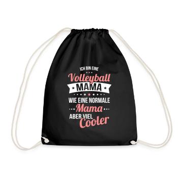 Volleyball Mama wie eine normale Mama viel cooler - Turnbeutel - Schwarz - Vorne