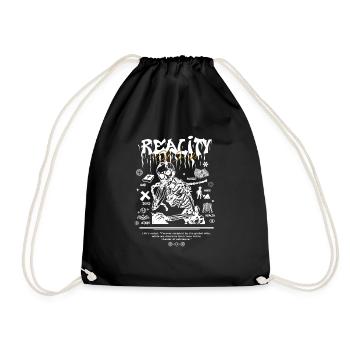 Reality of Life - Drawstring Bag - black - Front