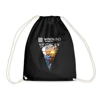 Kitesurfers - Drawstring Bag - black - Front