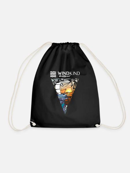 Kitesurfer - Turnbeutel - Schwarz