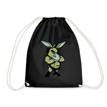Bande dessinée de l’âne - Sac de sport léger - noir - Devant