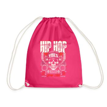 Crâne vintage & console d’enregistrement Hip Hop Vibes - Sac de sport léger - fuchsia - Devant