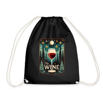La carte de tarot du vin - Sac de sport léger - noir - Devant