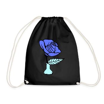 Belle Rose Vase Fleur Feuille Roses Romantique - Sac de sport léger - noir - Devant
