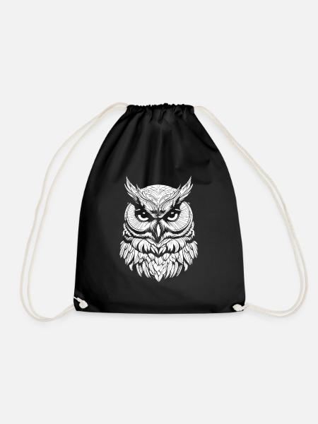 Owl - Turnbeutel - Schwarz