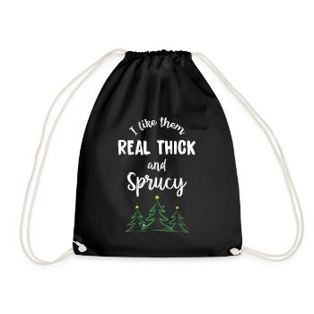 Je les aime vraiment épais et épicéa - Sac de sport léger - noir - Devant