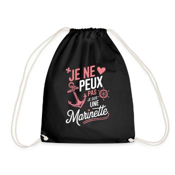 Je ne peux pas je suis une Marinette - Sac de sport léger - noir - Devant