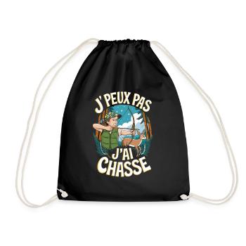 J'peux pas j'ai chasse - Sac de sport léger - noir - Devant