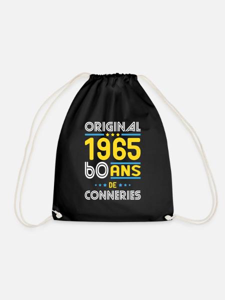 60. Geburtstag - Original 1965 - - Turnbeutel - Schwarz