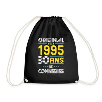 Anniversaire 30 ans - Original 1995 - Conneries - Sac de sport léger - noir - Devant