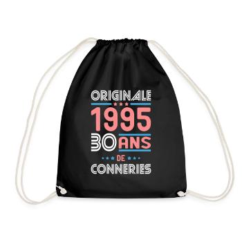 Anniversaire 30 ans - Originale 1995 - Conneries - Sac de sport léger - noir - Devant