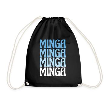 Minga Munich Dialect Gift - Drawstring Bag - black - Front