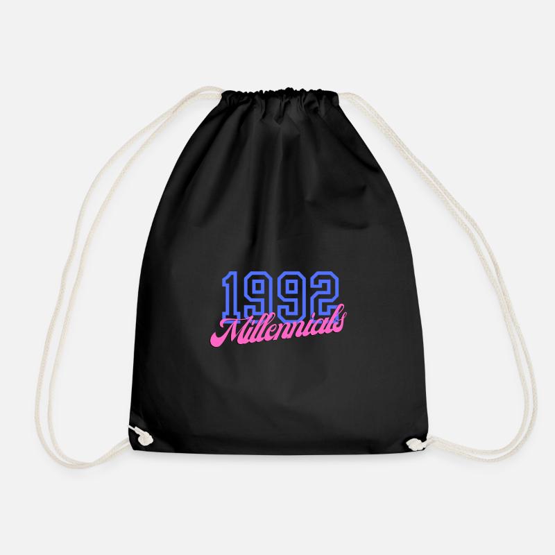 Retro 1992 Millennial Numerisches Design - Turnbeutel - Schwarz