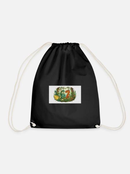 six seven - Drawstring Bag - black