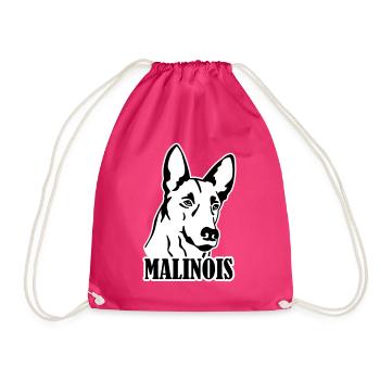 Malinois - Drawstring Bag - fuchsia - Front