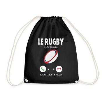 Le Rugby M'appelle Il Faut Que J'y Aille - Sac de sport léger - noir - Devant