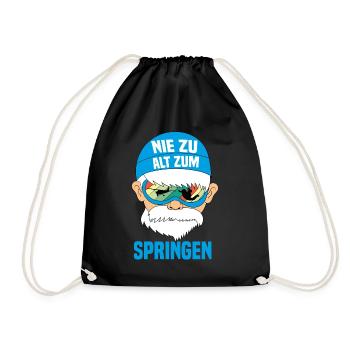 Fallschirmspringen Fallschirm Luftsport - Turnbeutel - Schwarz - Vorne